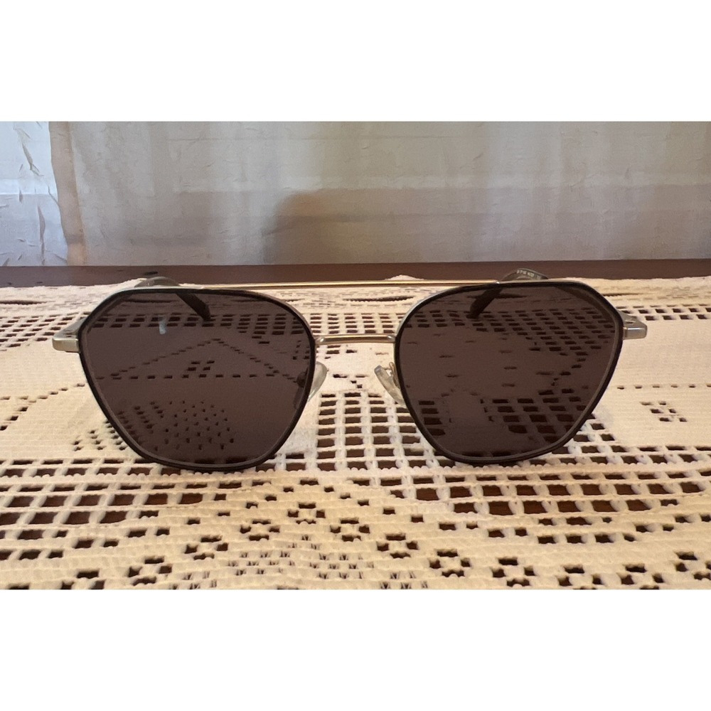 Heywear Walker Black Sunglasses‎ Aviator Gold Tone Frame 54-19-145